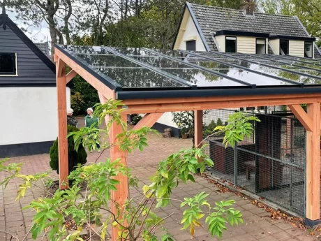 Solar carport particulier hout