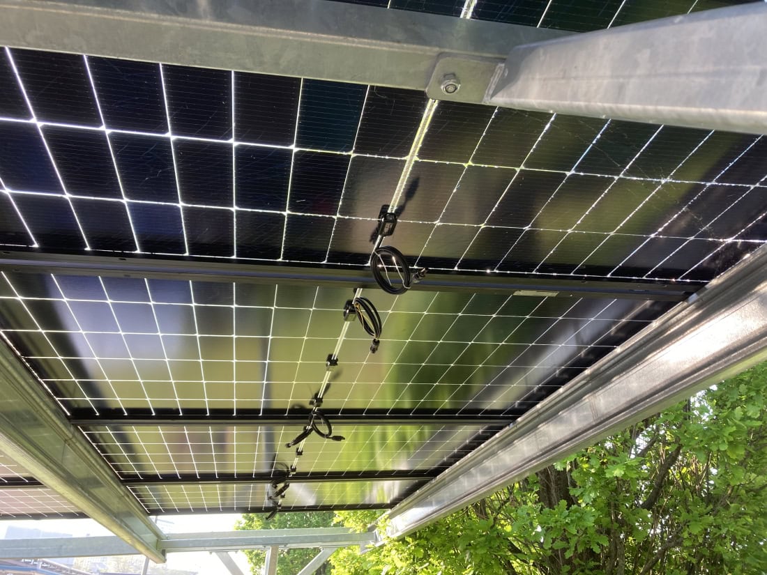 Dubbele Solar carport staal