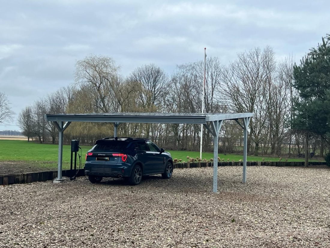 Dubbele Solar carport staal