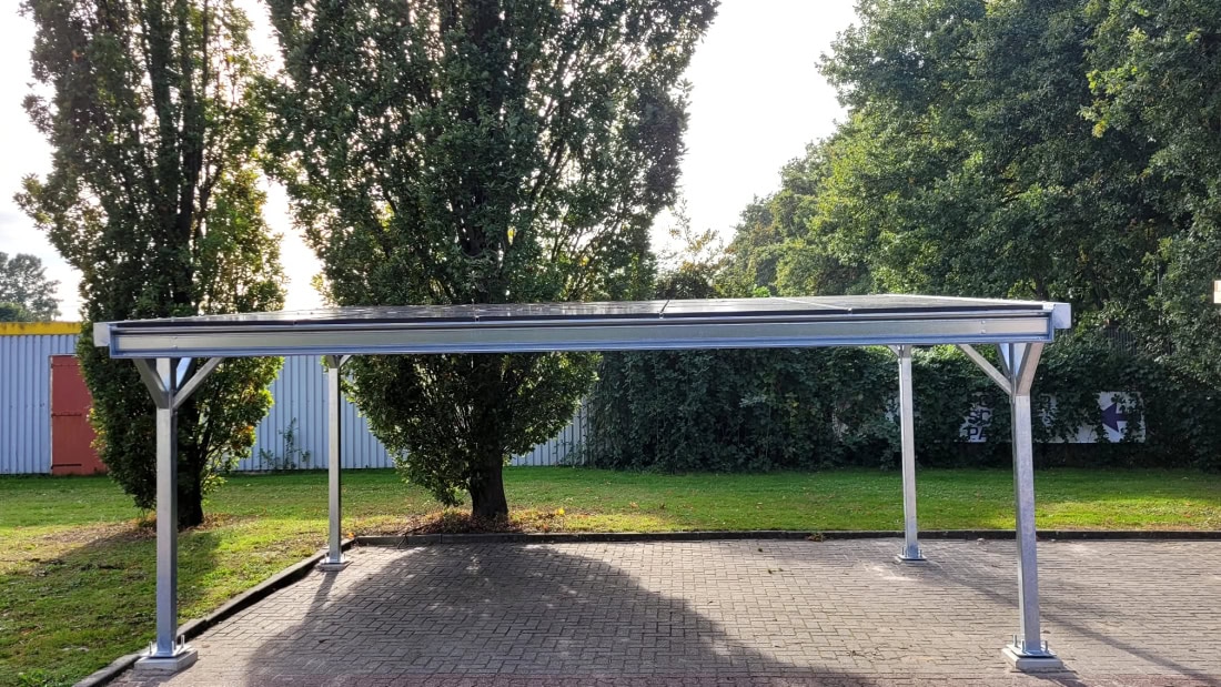 Dubbele Solar carport staal