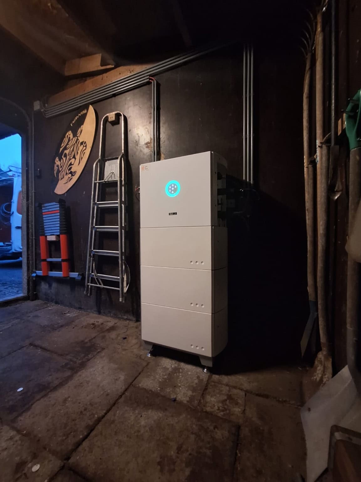 Foto van een thuisbatterij